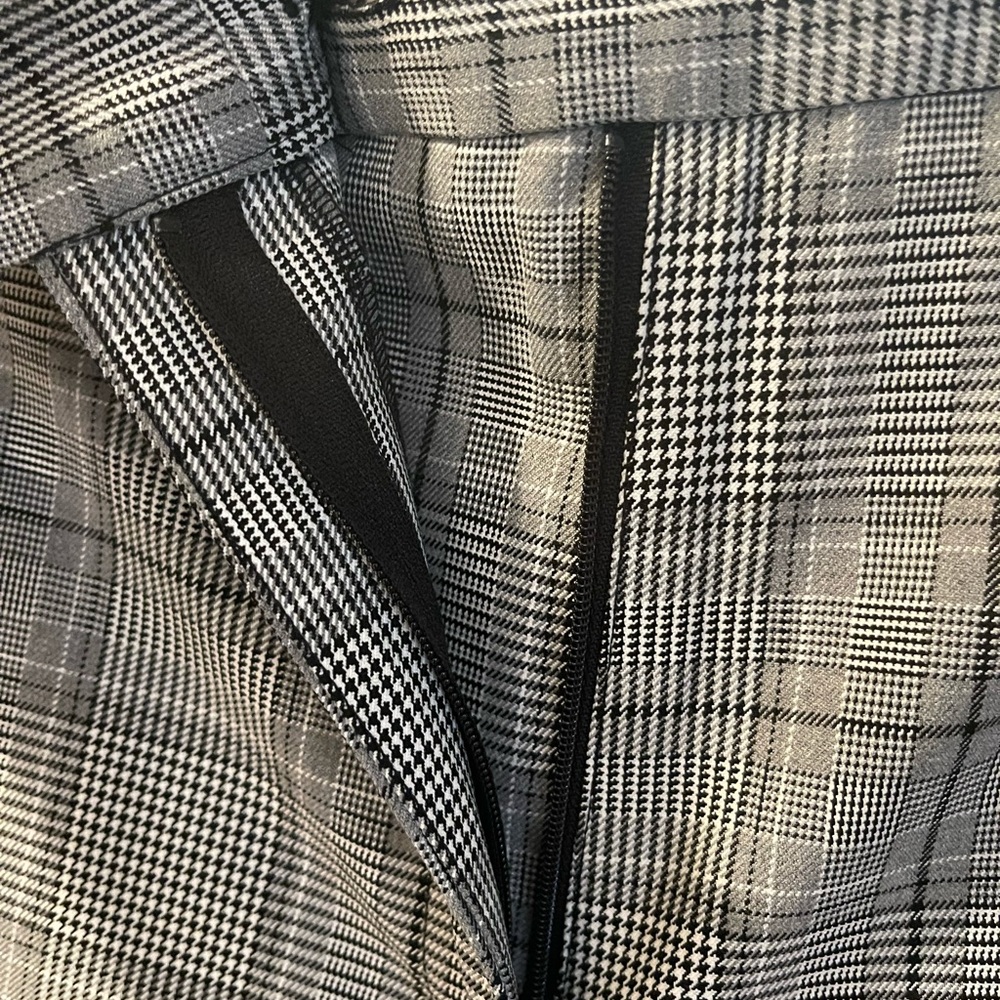 Halogen High Leg Crop Pants Plaid Wide-Leg Crop Dress Pants size 14 - Picture 5 of 9